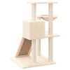 vidaXL Árvore para gatos c/ postes arranhadores sisal 82 cm cor creme