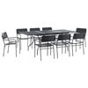 vidaXL Conjunto de Jantar para Jardim 9 pcs Antracite A&ccedil;o