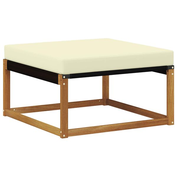 vidaXL Conjunto de Sof&aacute;s para Exterior 4 pcs Natural e Creme