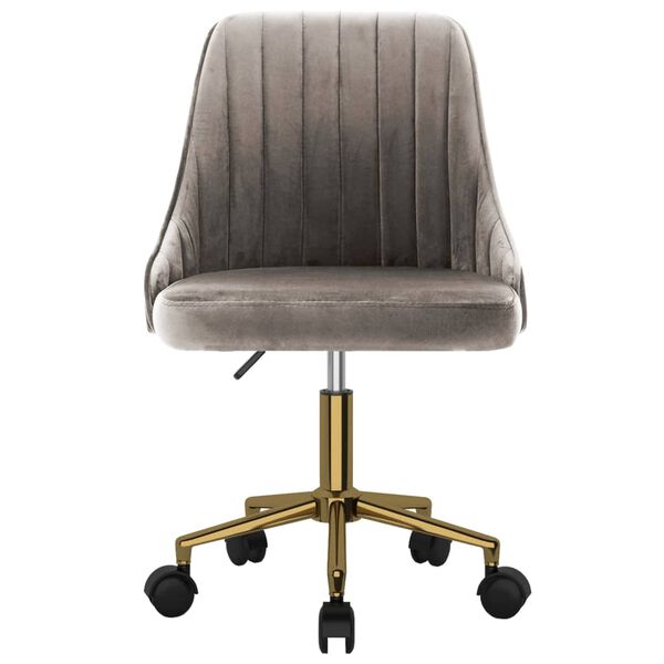 vidaXL Cadeiras de jantar girat&oacute;rias 4 pcs veludo cinzento-claro