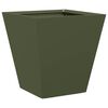 vidaXL Vaso/floreira de jardim 2 pcs 30x30x30 cm aço verde azeitona