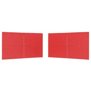 vidaXL Lateral de Tenda para Festa 2 unid. 400 x 195 cm Vermelho