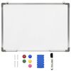 vidaXL Quadro de escrita magn&eacute;tico 70x50 cm a&ccedil;o branco