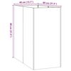 vidaXL Vaso floreira 40x80x80 cm a&ccedil;o branco