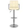 vidaXL Banco de bar couro artificial cor creme