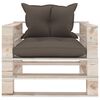 vidaxL Conjunto lounge de paletes p/ jardim 6 pcs c/ almofad&otilde;es pinho