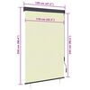 vidaXL Estore de rolo para exterior 120x250 cm creme