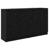 vidaXL Aparadores com gaveta 2 pcs Carvalho Preto 60 x 30 x 70 cm