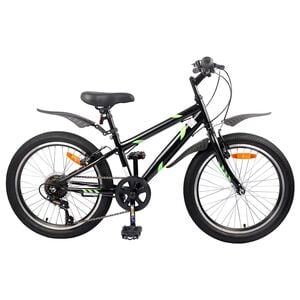 vidaXL Bicicleta Infantil 20 Polegadas 6-Speed para 6-11 Anos Preto