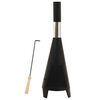 vidaXL Fog&atilde;o de jardim com ati&ccedil;ador 38x38x122 cm a&ccedil;o