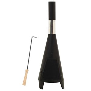 vidaXL Fog&atilde;o de jardim com ati&ccedil;ador 38x38x122 cm a&ccedil;o