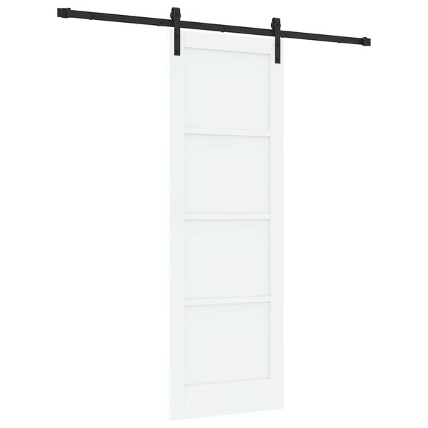 vidaXL Porta Deslizante Branco e Preto 73,5 x 211 cm