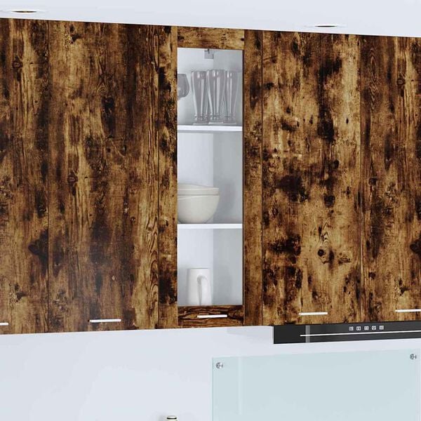 vidaXL Arm&aacute;rio suspenso com porta Carvalho Defumado 40 x 31 x 100 cm