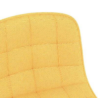 vidaXL Cadeiras de jantar giratórias 2 pcs tecido amarelo