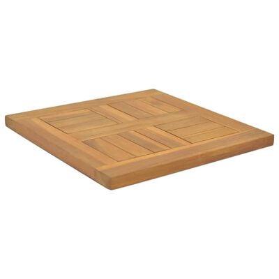 vidaXL Tampo de mesa quadrado 40x40x2,5 cm madeira de teca maciça