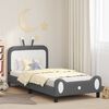 vidaXL Estrutura de Cama Infantil com Cabeceira Cinzento-claro PU