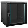 vidaXL Arm&aacute;rio de Rede com armazenamento Preto 53 x 60 x 60 cm A&ccedil;o