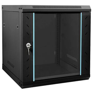 vidaXL Arm&aacute;rio de Rede com armazenamento Preto 53 x 60 x 60 cm A&ccedil;o
