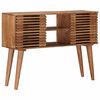 vidaXL Mesa de Canto Artesanal Marrom Teak 100 x 30 x 75 cm