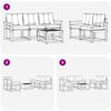 vidaXL Conjunto de Sof&aacute;s para Exterior 6 pcs Natural e Preto