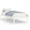 vidaXL Estrutura de cama 100x200 cm madeira pinho maci&ccedil;a branco