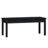 vidaXL Banco de jardim 109x44x45 cm madeira de pinho maci&ccedil;a preto