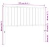 vidaXL Cabeceira de cama 100 cm metal branco