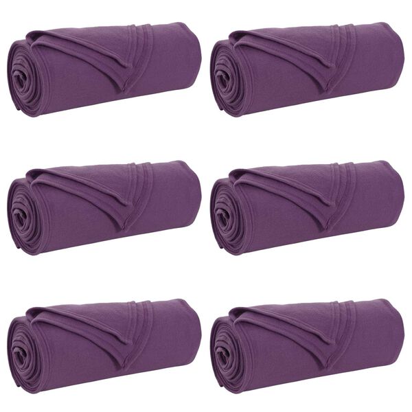 vidaXL Cobertores de Sof&aacute; 6 pcs Roxo 170 x 130 cm L&atilde;