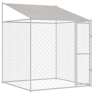 vidaXL Jaula para c&atilde;o 200 x 200 x 258 cm A&ccedil;o e PE