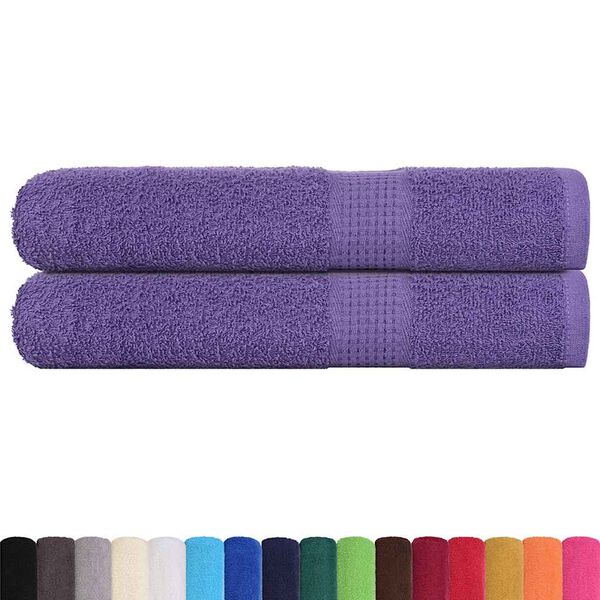 vidaXL Toalhas FROGN 2 pcs 100x200 cm 360 g/m&sup2; roxo