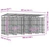 vidaXL Canil de exterior com telhado 9,22 m&sup2; a&ccedil;o