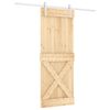 vidaXL Porta Deslizante Natural e Branco 80 x 210 cm
