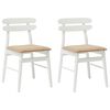 vidaXL Cadeira de jantar 2 pcs Branco e marrom