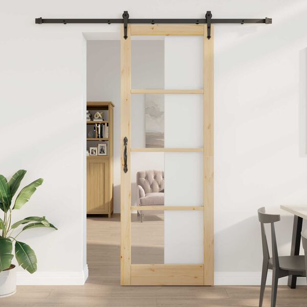 vidaXL Porta Deslizante ORKDAL Natural 83 x 232 cm