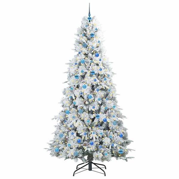 vidaXL &Aacute;rvore de Natal Articulada Artificial Branco 240 cm PE e PVC