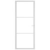 vidaXL Porta de interior 83x201,5 cm vidro ESG e alum&iacute;nio branco