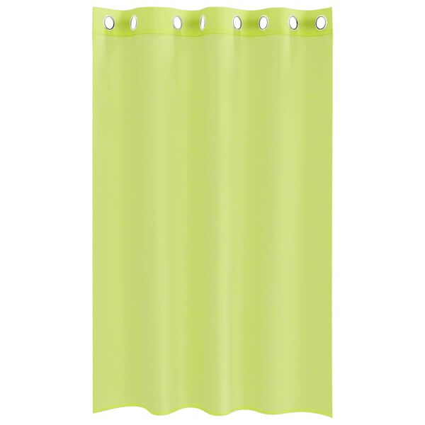 vidaXL Cortinas de voile com ilh&oacute;s 2 pcs verde-ma&ccedil;&atilde; 140x175 cm