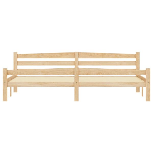 vidaXL Estrutura de cama com 2 gavetas 200x200 cm pinho maci&ccedil;o