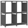 vidaXL Unidade de prateleiras 4 cubos 69x30x72,5 cm tecido cinzento