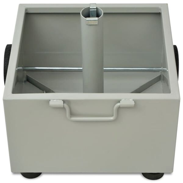 vidaXL Suporte para guarda-sol/vaso floreira de exterior cinzento