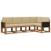 vidaXL Conjunto de Sof&aacute;s para Exterior 5 unid. 5 lugar Natural e Bege