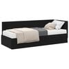 vidaXL Estrutura de Cama de Canto com Colch&atilde;o 2 pcs Preto Veludo