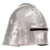vidaXL Capacete de cavaleiro medieval r&eacute;plica LARP a&ccedil;o prateado