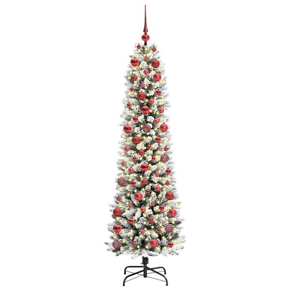 vidaXL &Aacute;rvore de Natal Artificial Branco 180 cm PVC, Metal e Pl&aacute;stico