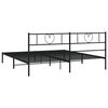 vidaXL Estrutura de cama com cabeceira 200x200 cm metal preto
