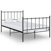 vidaXL Estrutura de cama 120x200 cm metal preto