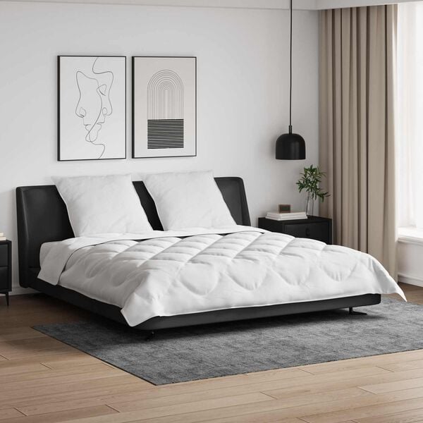 vidaXL Duvet para Todas as Esta&ccedil;&otilde;es 3 pcs Branco Microfibra