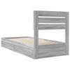 vidaXL Cama com Armazenamento com cabeceira Cinza Sonoma 90 x 190 cm