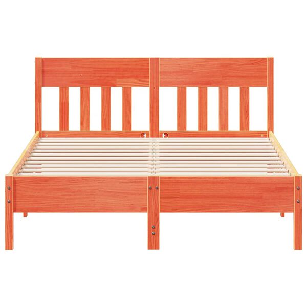 vidaXL Cama sem colch&atilde;o 120x200 cm madeira pinho maci&ccedil;a castanho-mel