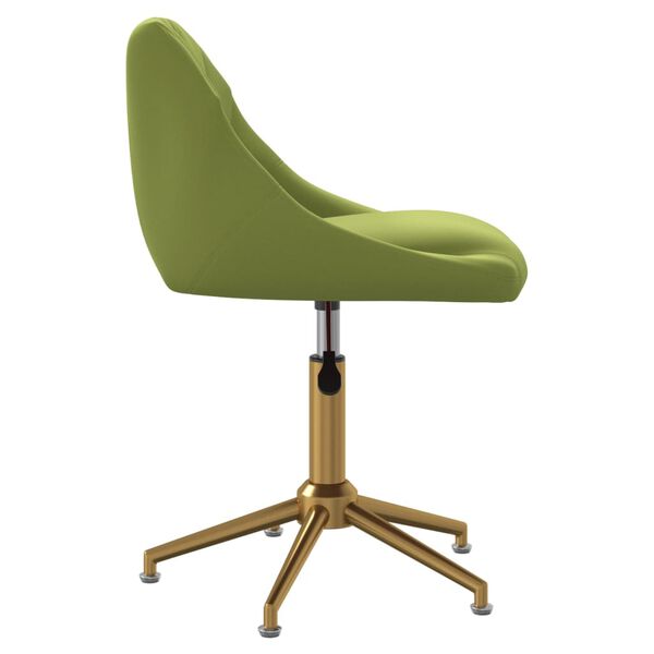 vidaXL Cadeira de jantar girat&oacute;ria veludo verde-claro